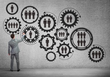 Arka ayakta işadamı