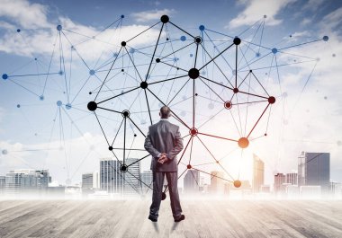 Arka ayakta işadamı