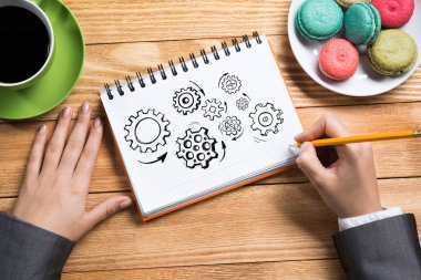 Not Defteri'nde çizim işkadını