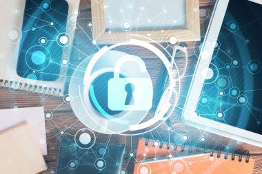 İş çalışma alanı ile tablet  