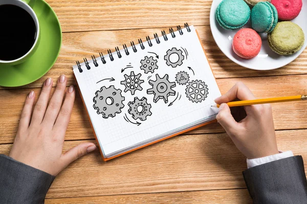 Not Defteri'nde çizim işkadını