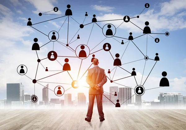 işadamı modern cityscape arıyorsunuz