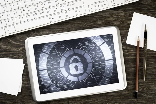 İş çalışma alanı ile tablet  