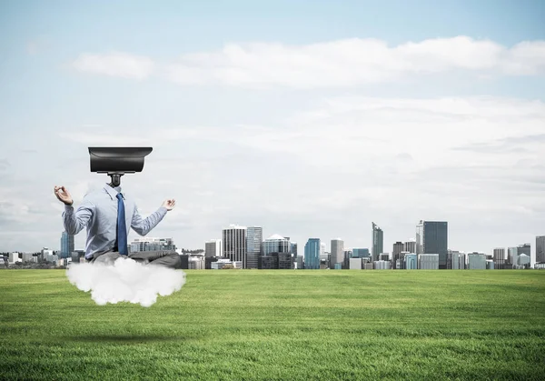 işadamı kamera kafası yerine ile