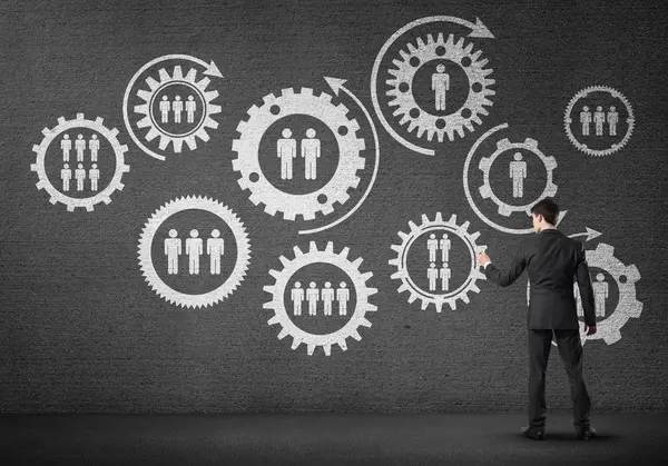 Arka ayakta işadamı