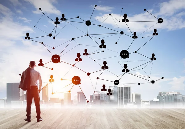 işadamı modern cityscape arıyorsunuz