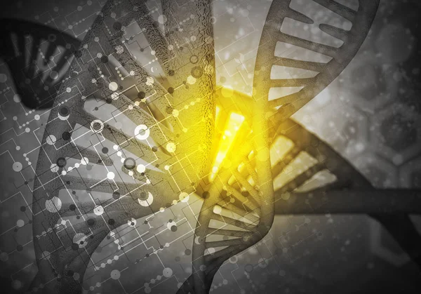 Concepto de investigación de moléculas de ADN —  Fotos de Stock