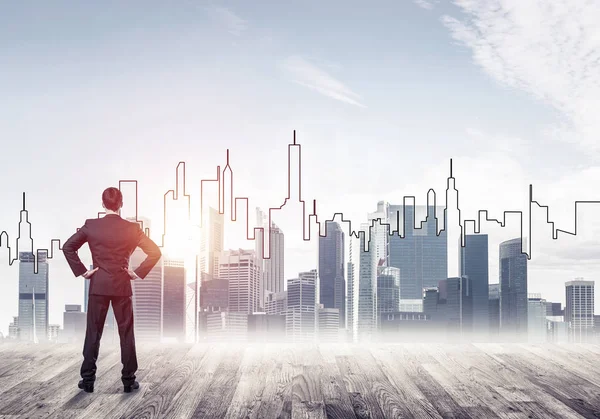 Arka ayakta işadamı