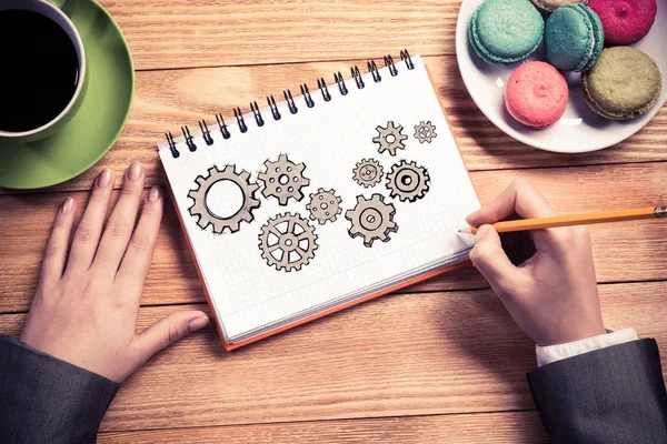 Not Defteri'nde çizim işkadını