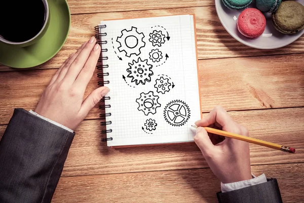 Not Defteri'nde çizim işkadını