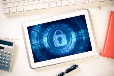 Doktorlar işyeri beyaz tablet ile