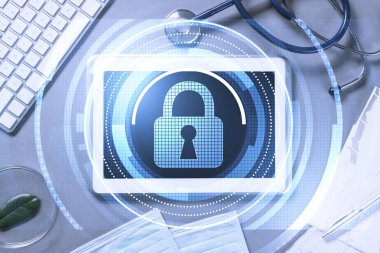 Beyaz tablet pc ve erişim güvenlik