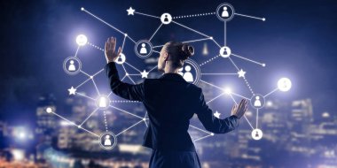 işkadını gece cityscape karşı 