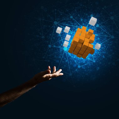 Yeni teknolojiler ve küp şekil tarafından sunulan Tümleştirme fikrine