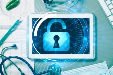 Beyaz tablet pc ve erişim güvenlik