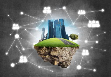 Modern ağ teknolojileri kavramı 