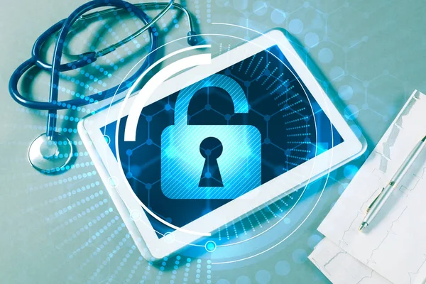 Beyaz tablet pc ve erişim güvenlik