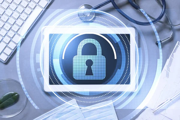 Beyaz tablet pc ve erişim güvenlik