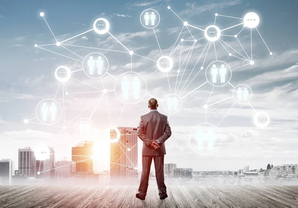 işadamı modern cityscape arıyorsunuz