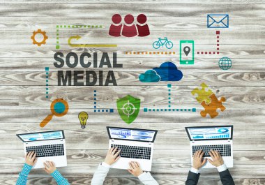 İş adamları, üstten görünüm 