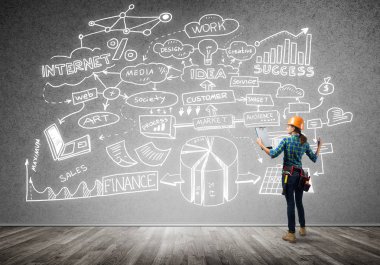 baret kadında mühendisi