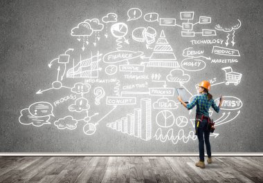 baret kadında mühendisi