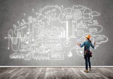 baret kadında mühendisi