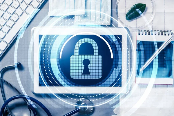 Beyaz tablet pc ve erişim güvenlik