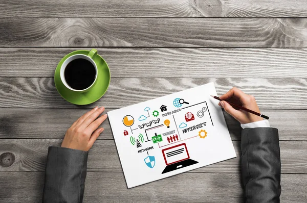 iş stratejisi çizim eller