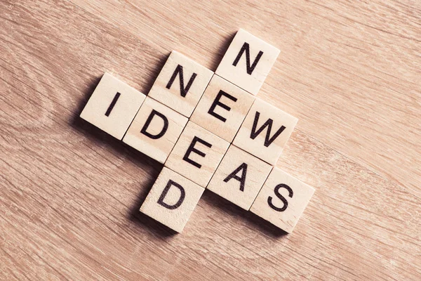 Words making with wooden cubes — Stock Photo, Image