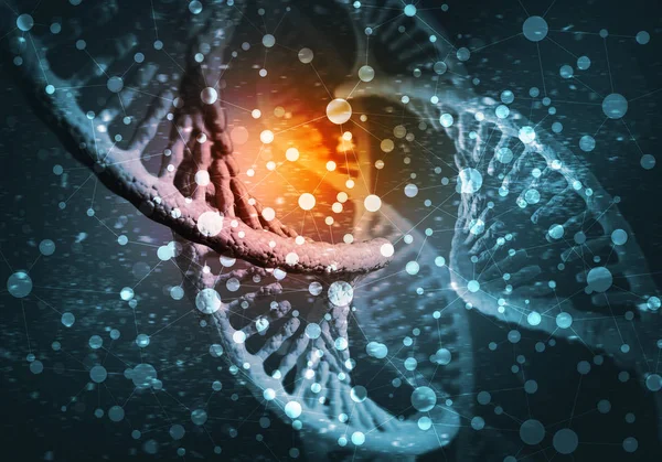 Фон молекул ДНК — стоковое фото