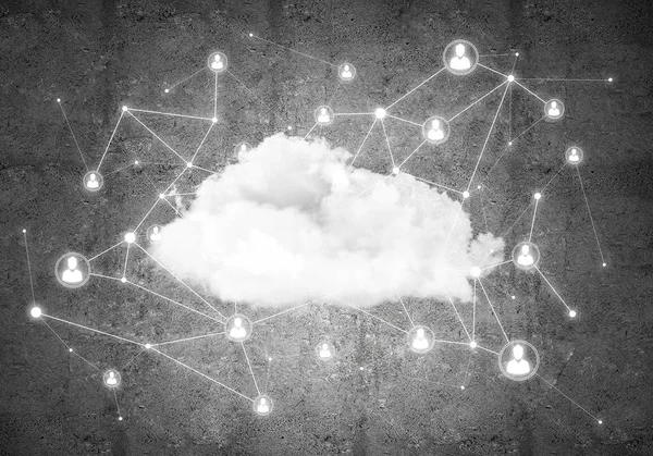 Облако с вычислительной связью — стоковое фото