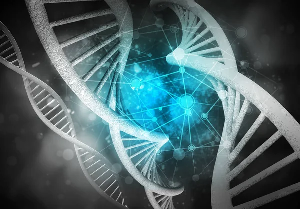 Tło cząsteczek DNA — Zdjęcie stockowe