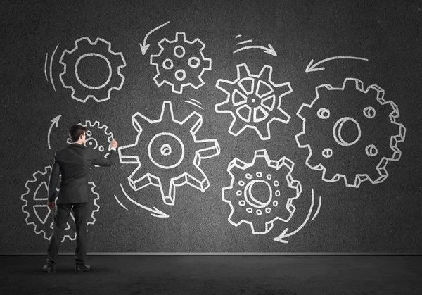 Arka ayakta işadamı