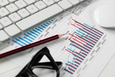 İş çalışma alanı klavye ile