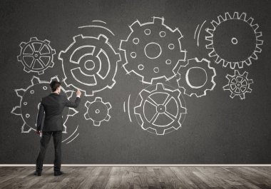 Arka ayakta işadamı