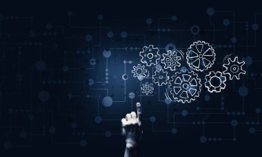 dişli mekanizması kutsal kişilerin resmi vasıl gösteren bir el 