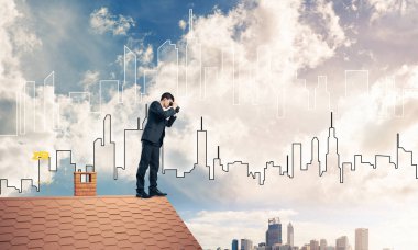 işadamı görüntüleme cityscape dürbün 