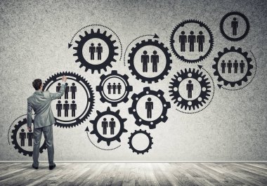 Arka ayakta işadamı