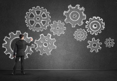 Arka ayakta işadamı