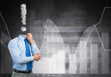 işadamı kafa yerine ünlem işareti ile