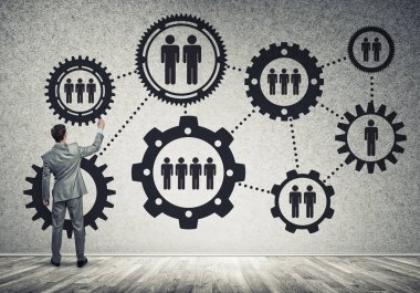 Arka ayakta işadamı