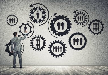 Arka ayakta işadamı