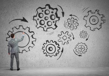 Arka ayakta işadamı