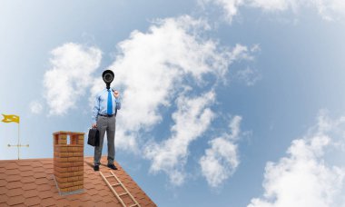 Kamera zoom ile meçhul iş adamı