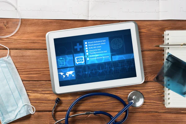 White tablet pc and doctor tools