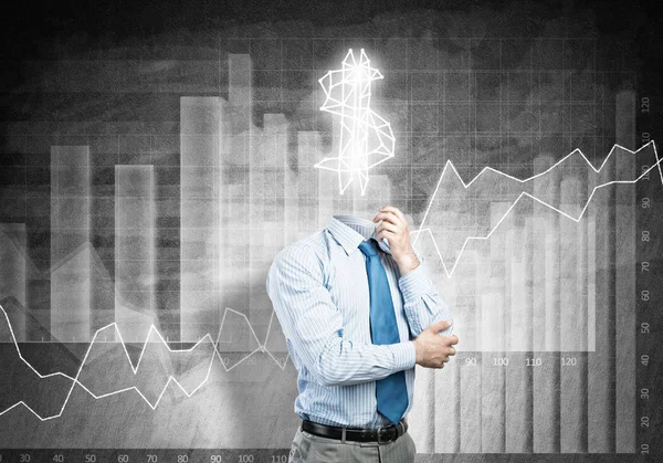 Dolar işareti olan meçhul iş adamı