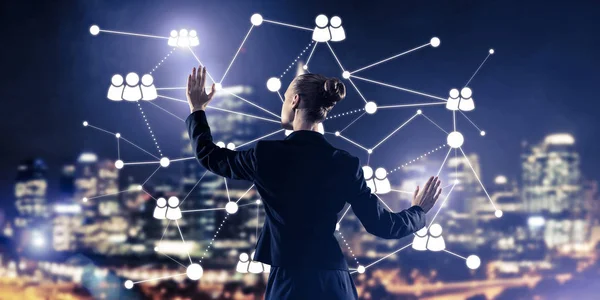 işkadını gece cityscape karşı 