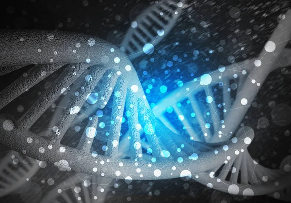 DNA molecuul onderzoek concept — Stockfoto