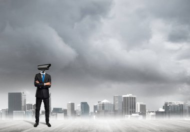 Kamera zoom ile meçhul iş adamı